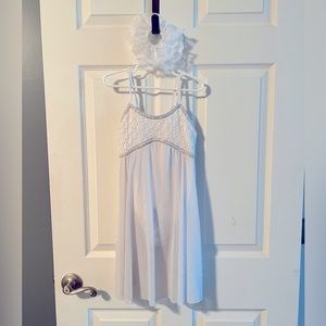 White lyrical or ballet dance costume